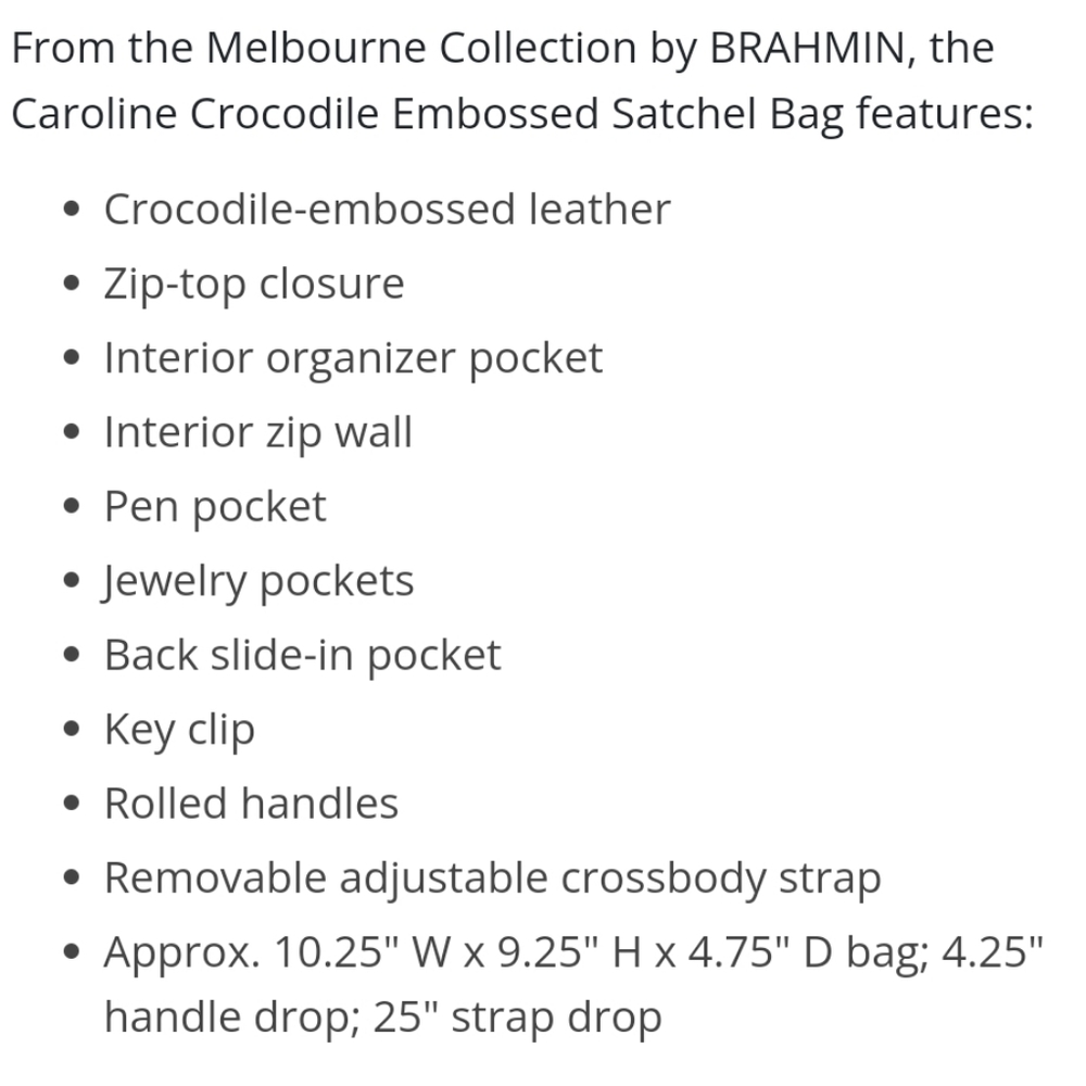 π₯³πHOST PICK!ππ₯³ ππ₯³ BRAHMIN Blue Topaz Small Caroline Satchel & Wallet π₯³π - Picture 6 of 14